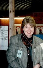 Katri Paloheimo vuonna 1991 Riihimäen raviradalla. Kuvan otti Arvi Paloheimo, löytyi Minna Torttilan arkistoista. 