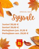 Syysale hinnat 2026
