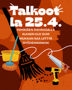 Talkoot la 25.4.26.